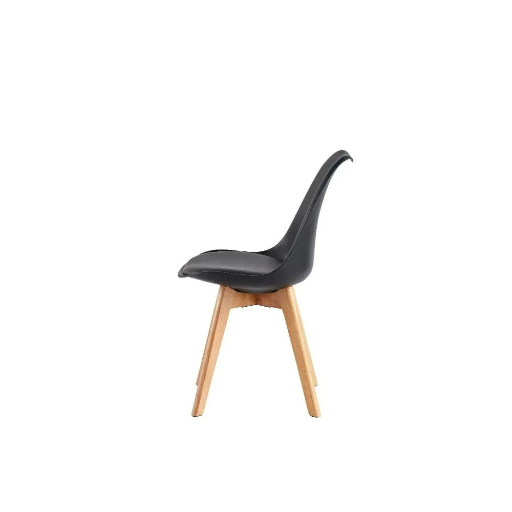 Sillas de comedor MCC Direct en juego de 4 piezas, sillas de cocina, sillas de oficina, silla de concha de diseño, "Eva" disponible en 7 colores de moda