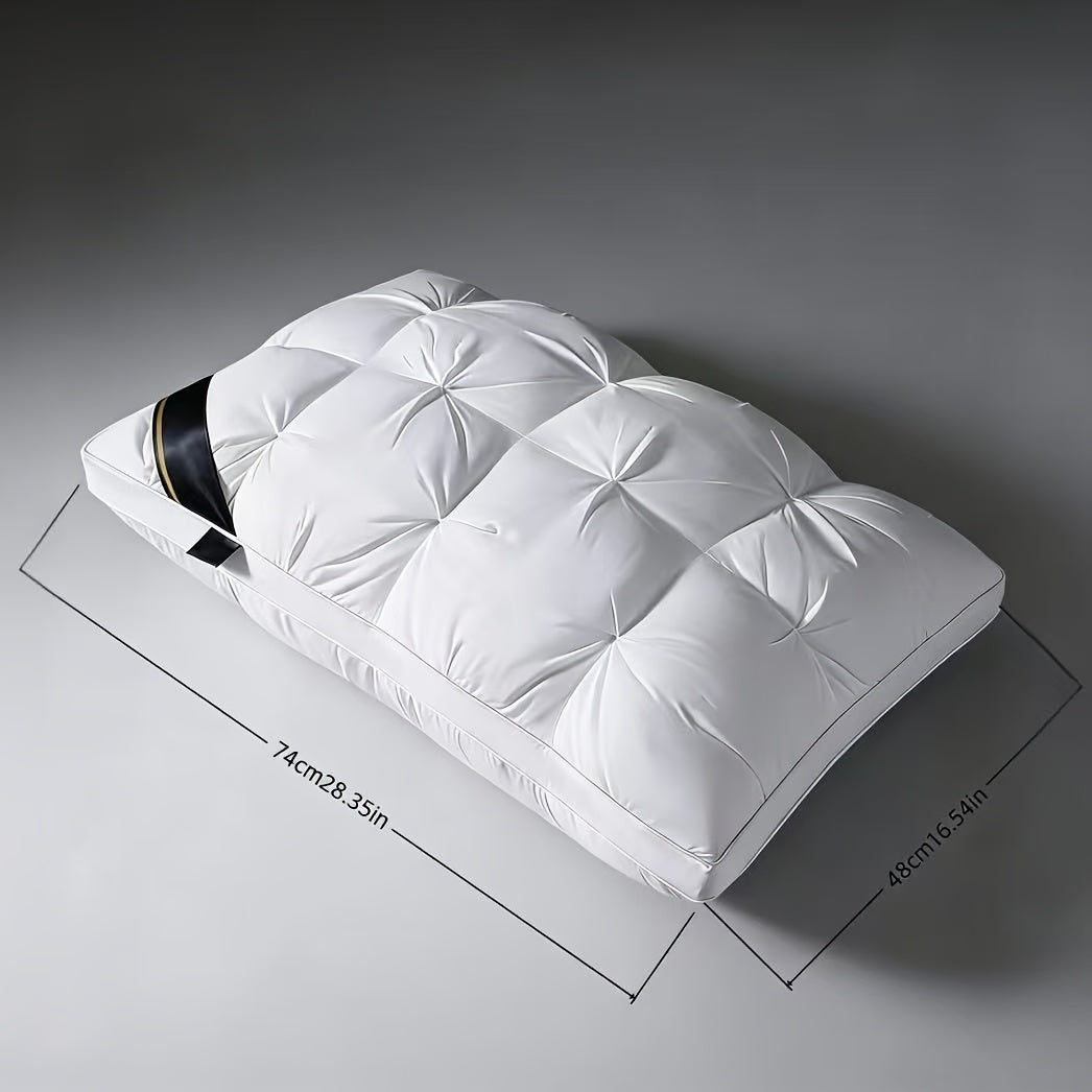 Almohadas de Lujo 74*48 Calidad de Hotel, Soporte Cervical para Sueño Profundo, Núcleo de Almohada Alto para Todas las Estaciones, Diseño Moderno de Almohada | Textura Suave en la Parte Superior, Almohada para Dormir, Almohada Cervical, Lavable a Máquina,