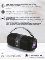 Altavoz Bluetooth portátil | Música fiestas hogar y actividades al aire libre