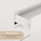 1 unidad de cajones de almacenamiento con 4 cajones grandes, puede usarse como organizador, cómoda, mueble para el hogar, con estantes extraíbles, puede ser mesa de noche, dormitorio, sala de estar, baño, blanco, 110x80x75 cm, decoración de Pascua, Regalo