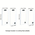 1/2 Juego de Placas Acrílicas Transparentes para Cortar A & B - Ideales para Troquelado y Repujado DIY, Compatible con Máquinas Craft Buddy Serie 838S y Similares con Ancho de Boca Abierta de 3 Pulgadas/7.7 cm - Duraderas y Fáciles de Usar para Creaciones
