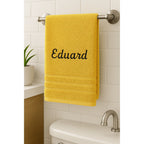 Toalla de baño personalizada con nombre, hermosamente bordado, toalla personalizada con nombre, toalla de baño