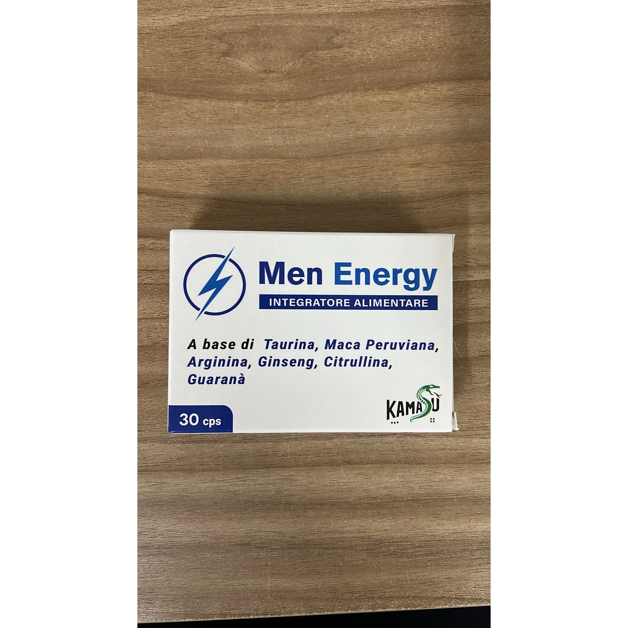 Integrador para hombre con taurina, maca peruana, arginina, ginseng, citrulina, guanabana - 60 cápsulas - Hecho en Italia