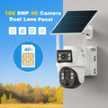Cámara de Seguridad Exterior con Energía Solar, Tarjeta SIM y 4G LTE - Lente Dual HD 8MP, Zoom 10x, Detección de Movimiento/Humanos, Comunicación Bidireccional, Visión Nocturna a Color, para Vigilancia en el Hogar (No)