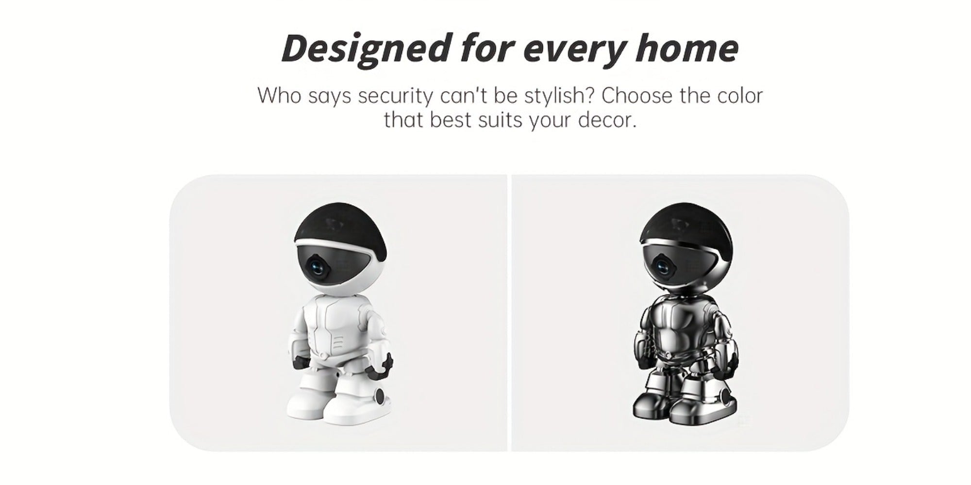 Cámara de Robot para Smartphone HD de 3MP, Cámaras Interiores con Audio y Video, Cámaras de Seguridad Inalámbricas para Interiores y Exteriores, Cámara para Mascotas para Gato Perro, Cámara de Vigilancia de 360 Grados con Visión Nocturna para Dormitorio,