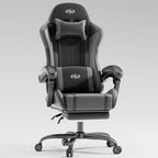 Silla Gaming con Cojín de Resortes de Bolsillo, Silla de Computadora Ajustable en Altura, Silla Ergonómica para Adultos con Soporte Lumbar de Masaje, Silla con Función Giratoria, para Gaming u Oficina