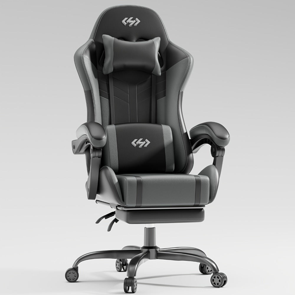 Silla Gaming con Cojín de Resortes de Bolsillo, Silla de Computadora Ajustable en Altura, Silla Ergonómica para Adultos con Soporte Lumbar de Masaje, Silla con Función Giratoria, para Gaming u Oficina