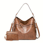 Mochila-bolso tote simple de gran capacidad con múltiples bolsillos para desplazamientos diarios, bolso de mano para usar bajo el brazo, casual y versátil, bolso cruzado de hombro único de gama alta