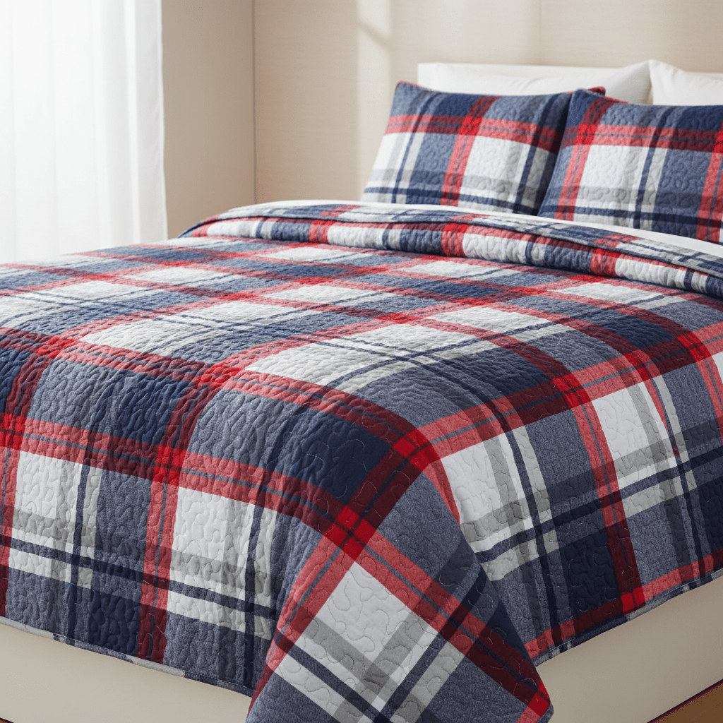 Edredón Ligero Estampado de Verano, Colcha Pinsonic de Microfibra Reversible Bouti, Cubrecama Moderno con Patrón en Relieve Transpirable para Todas las Estaciones, Decoración de Dormitorio para Primavera y Verano (Sin Fundas de Almohada) para Todas las Ta
