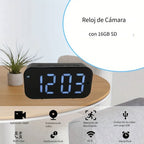 Cámara despertador Wifi 1080P con detección de movimiento, visualización remota y grabación en bucle, incluye tarjeta SD de 16GB, alertas ricas, cámara de vigilancia HD para el hogar, cámara de monitoreo segura adecuada para tu hogar, oficina o mascota