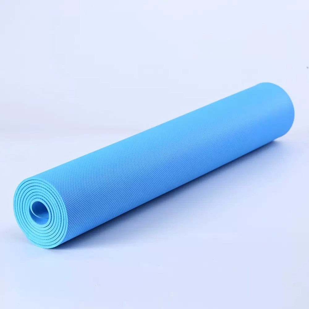 1 paquete - 6mm / 8 mm/10mm (morado / negro / Rosa / azul / gris) almohadilla de yoga antideslizante antisísmica engrosada, estera de yoga sólida duradera 183 * 61cm, almohadilla de fitness de amortiguación grande, almohadilla de fitness universal para ho