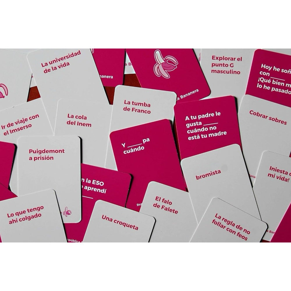 Juego de Mesa La Vacuna Española - REPUBLICA BANANERA – Cartas Divertidas para Adultos y Amigos | Humor, Estrategia y Risas Garantizadas en Fiestas