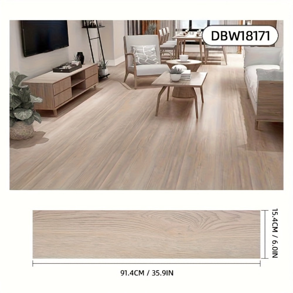 Pack de baldosas de vinilo para suelo 36 piezas 91.4 cm | Para cocina, baño y sala