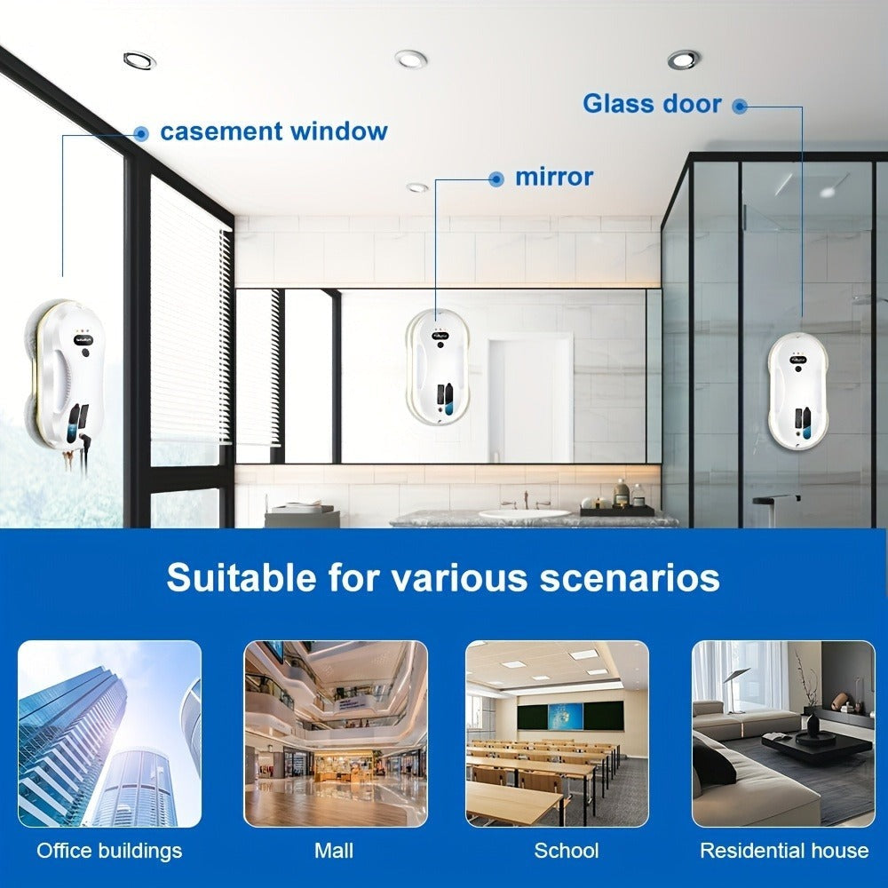 Puruikai 09 Black Friday Navidad Nuevo Producto Almacén Local Robot de Limpieza de Ventanas Inteligente, Máquina de Limpieza de Vidrios con Control Remoto y Rociador de Agua Automático