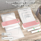 Impresora sin tinta PeriPage A40, Impresora portátil, Impresora de tatuajes, Admite papel de carta estadounidense de 20.98 cm x 29.69 cm, Impresora de viaje móvil inalámbrica sin tinta, Compatible con Android e IOS, Papel térmico Papel de tatuaje