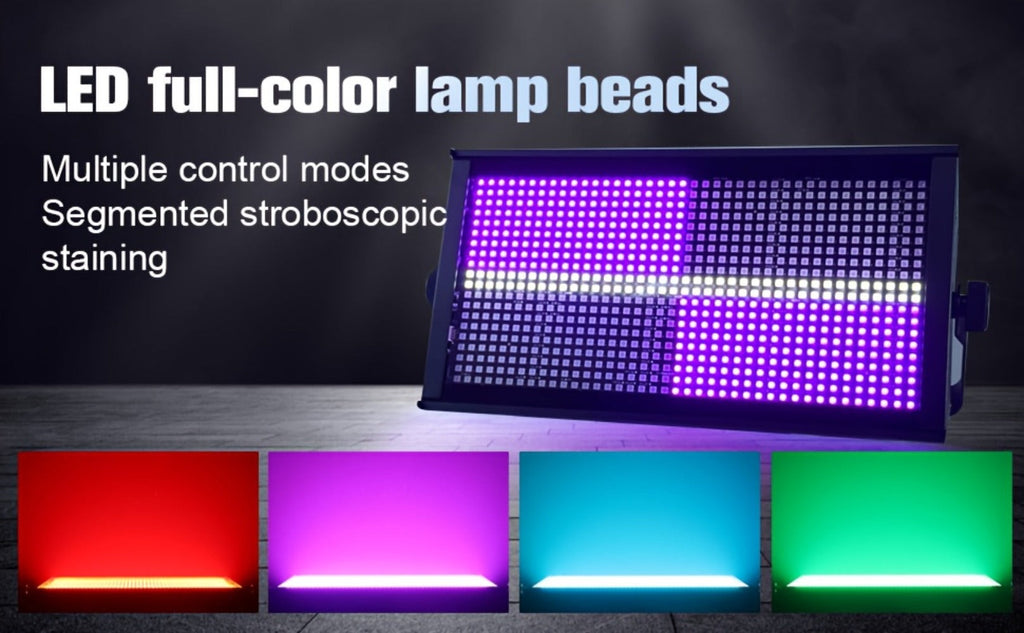 POLET 200W LEDRGBW 4 en 1 luz estroboscópica con partición 8+8 blanca 8000K DMX512 superbrillante para DJ, lavado, bodas, bar, efectos de iluminación escénica estroboscópica para fiestas, clubes y espectáculos