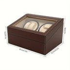 Caja de almacenamiento para relojes marrón, estuche para 4+6 relojes de hogar, decoración del hogar