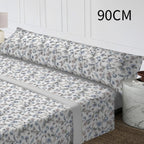 Juego de cama de tres piezas apto para todas las estaciones, que incluye una sábana, una sábana ajustable y fundas de almohada. Medidas: 90 cm, 105 cm, 135 cm, 150 cm y 180 cm.