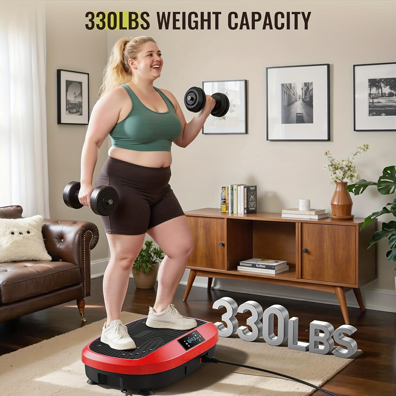 Placa de vibración inteligente con control remoto, 120 niveles de masaje electromagnético, motor silencioso, ejercicio para la pérdida de peso de todo el cuerpo, capacidad de carga máxima de 120 kg, adecuada para fitness en casa, sin batería