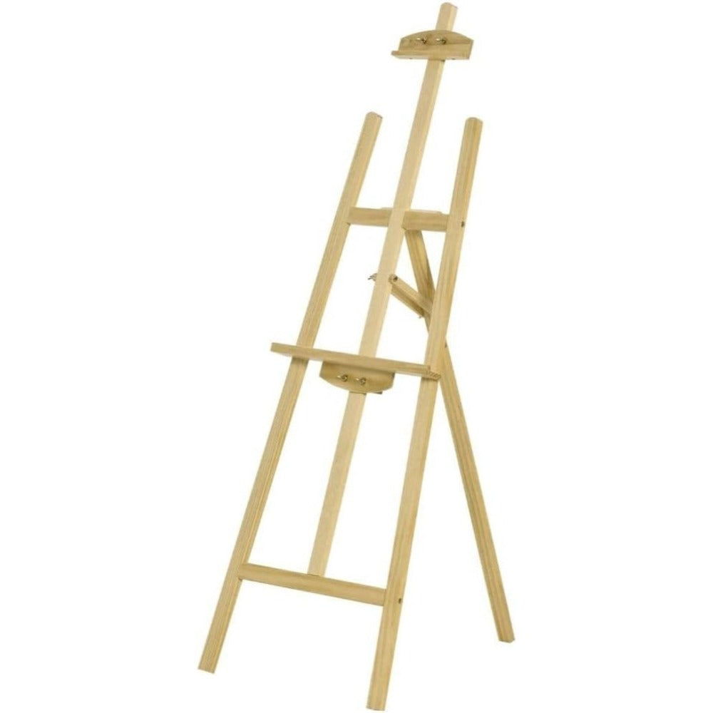 Caballete Pintura Plegable | Atril para Pintar de Madera de Pino 175 cm | Altura e Inclinación Regulable | Ideal para Exposiciones Niños y Adultos | Ligero y fácil de plegar