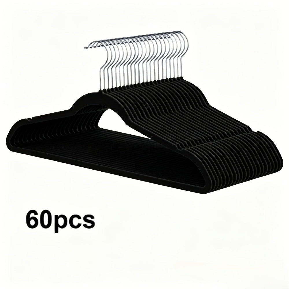 60 Paquete de Perchas de Terciopelo , Ganchos Giratorios Antideslizantes de Alta Resistencia, Ahorrador de Espacio y Duraderos para Trajes, Abrigos, Prendas - Organización de Armario, Perchas para Ropa