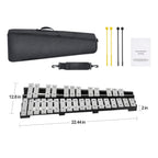 VEVOR 30 Notas Glockenspiel Xilófono Kit de Campanas, Instrumento de Percusión con Mazos, Baquetas y Bolso de Transporte, Set de Instrumento de Percusión Xilófono Glockenspiel Profesional