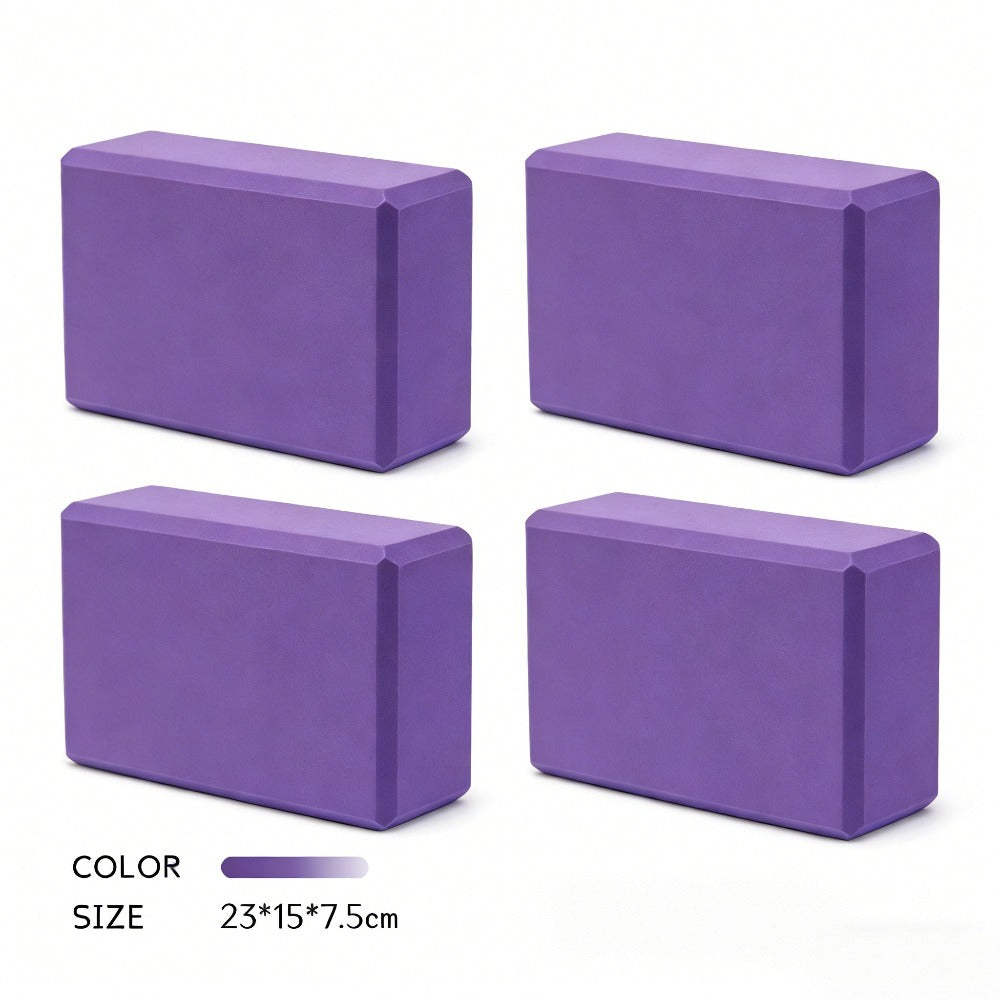 4pc - Bloque de yoga de alta densidad - ladrillo de soporte sólido de yoga negro / Rosa / verde / morado / negro, ladrillo de yoga universal para hombres y mujeres, ladrillo de yoga ligero de 500g, adecuado para fitness, baile, estiramiento, peso ligero,
