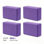 4pc - Bloque de yoga de alta densidad - ladrillo de soporte sólido de yoga negro / Rosa / verde / morado / negro, ladrillo de yoga universal para hombres y mujeres, ladrillo de yoga ligero de 500g, adecuado para fitness, baile, estiramiento, peso ligero,