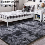 1pc alfombra de felpa suave, alfombra antideslizante, alfombra para cabecera, tapete tie dye para sala, decoración del hogar, colchoneta para mascotas, alfombra para dormitorio o sala, ideal para decoración navideña y Halloween