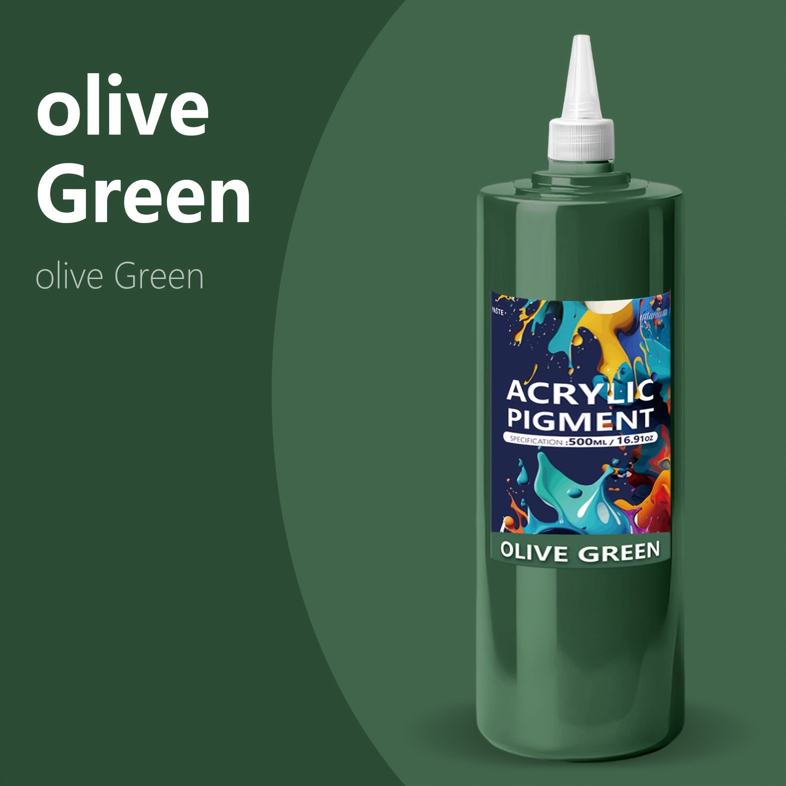 Set de Pintura Acrílica de 12 Colores | Botella con Boquilla de 500ml/16.91oz, Pintura Acrílica para Madera, Ropa, Cerámica, Tela | Pintura Profesional Hecha a Mano, Suministros para Pintura de Madera y Lienzo para Artistas, Adecuado para Aficionados a la