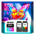 Compatible con cartuchos de tinta PG575XL CL576XL, repuesto negro y de color para tinta PG575XL CL576XL para impresoras Canon PIXMA Ts3550I Ts3551I Tr4750I Tr4751I