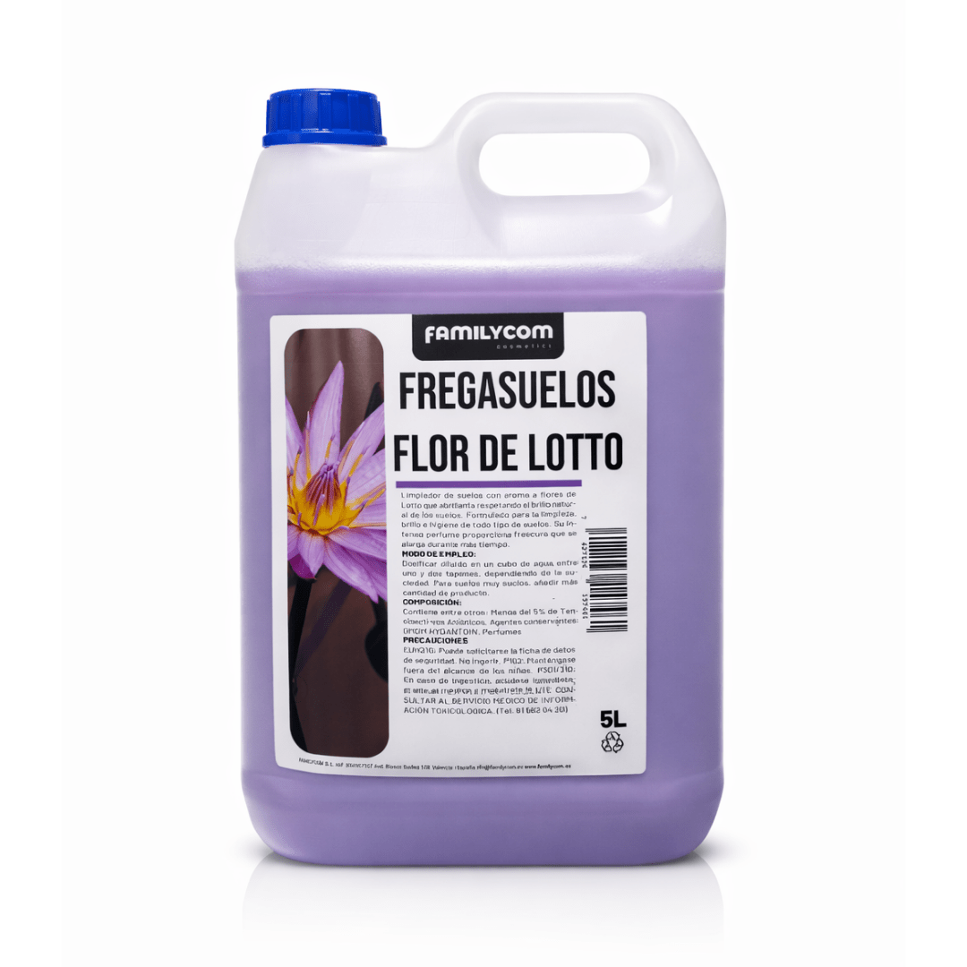 Fregasuelos Concentrado. Fregasuelos Perfumado Duradero. PH Neutro. Aroma Aloe Marsella y Pasión. 5 Litros