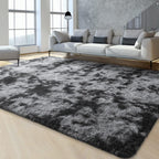 1pc alfombra de felpa suave, alfombra antideslizante, alfombra para cabecera, tapete tie dye para sala, decoración del hogar, colchoneta para mascotas, alfombra para dormitorio o sala, ideal para decoración navideña y Halloween