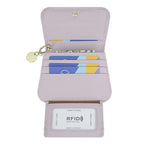 Royal Bagger Cartera Corta de Cuero Auténtico de Vaca para Mujer, Monedero con Bloqueo RFID, Múltiples Ranuras para Tarjetas y Llavero 2443