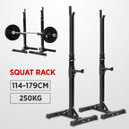 Costoffs Soporte Ajustable para Mancuernas, Estante para Barra, Rack de Levantamiento de Pesas de Metal con Capacidad de 250 kg, Soporte para Sentadillas