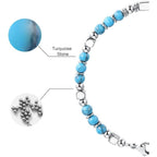 Pulsera de perlas para mujer y hombre - Pulsera de acero inoxidable color plateado con piedras de perlas, pulsera de joyería como regalo para mujeres, hermana, mejor amiga
