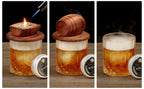 Kit Ahumador de Whisky con Antorcha - 6 Sabores de Leña en Chip, 2 Vasos, 2 Moldes de Hielo - Kit Infusor Ahumador de Cocktail, Kit Ahumador de Bebidas Old Fashioned, Regalos de Cumpleaños de Bourbon Whisky para Hombres, Papá (NO Butano)
