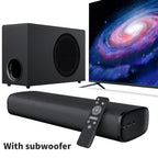 Barra de sonido con subwoofer, barra de sonido para Smart TV, minibarras de sonido con conexión ARC/óptica/AUX/inalámbrica, sistema de sonido envolvente para TV/PC/juegos/proyectores con control remoto por infrarrojos