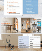 MERACH Stepper para Ejercicio en Casa, Nueva Versión de Máquina de Escalada Vertical para Entrenamiento de Cuerpo Completo, Escaladora Plegable Compacta con Rango de Pasos Extendido, Manillar y Pedales Ajustables, Equipo de Ejercicio para Uso en el Hogar,