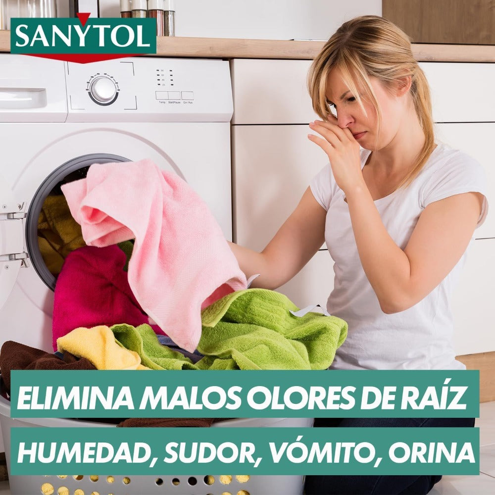 Sanytol Textil – Pack 4x500ml (2L) Elimina Malos Olores sin Lejía