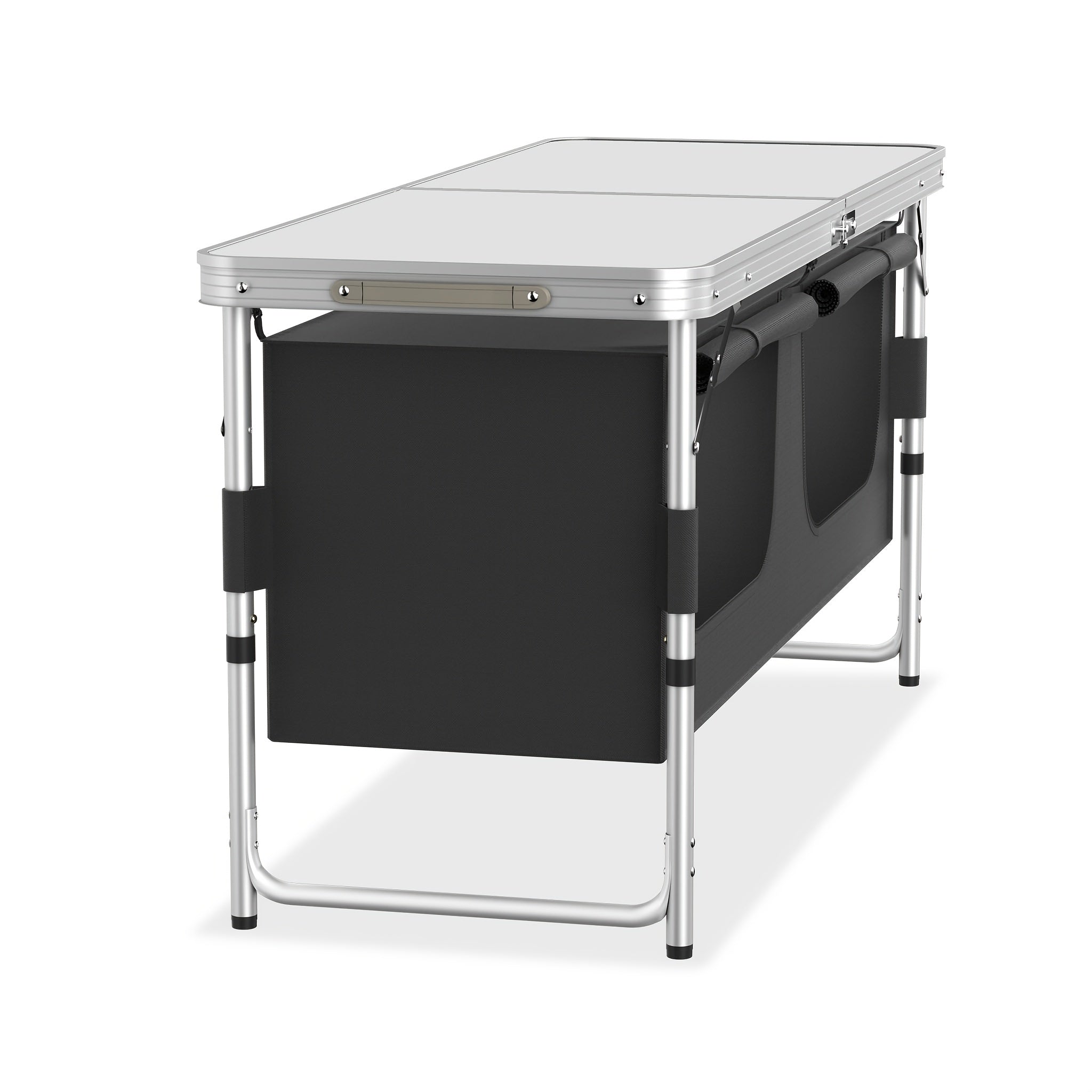 Cocina de Camping Plegable con Marco de Aluminio y Bolsa de Transporte, Gabinete Móvil para Exteriores, Cocina de Viaje, Caja de Cocina, Gabinete para Tienda de Campaña