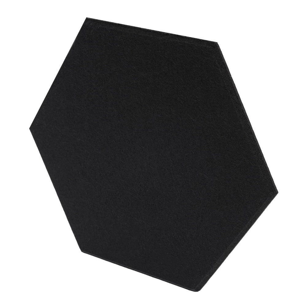 12 Paneles Acústicos Autoadhesivos | Paneles de Pared Insonorizados Hexagonales de Espuma Acústica de 30*35cm Fibra de Poliéster para Estudios de Grabación Negro