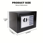 Caja Fuerte de Seguridad para Ropa y Objetos de Valor, Caja Fuerte Digital con 2 Llaves para Negocios, Dinero, Joyas y Objetos de Valor, Ideal como Regalo de Halloween o Navidad