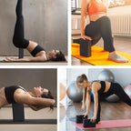 4pc - Bloque de yoga de alta densidad - ladrillo de soporte sólido de yoga negro / Rosa / verde / morado / negro, ladrillo de yoga universal para hombres y mujeres, ladrillo de yoga ligero de 500g, adecuado para fitness, baile, estiramiento, peso ligero,