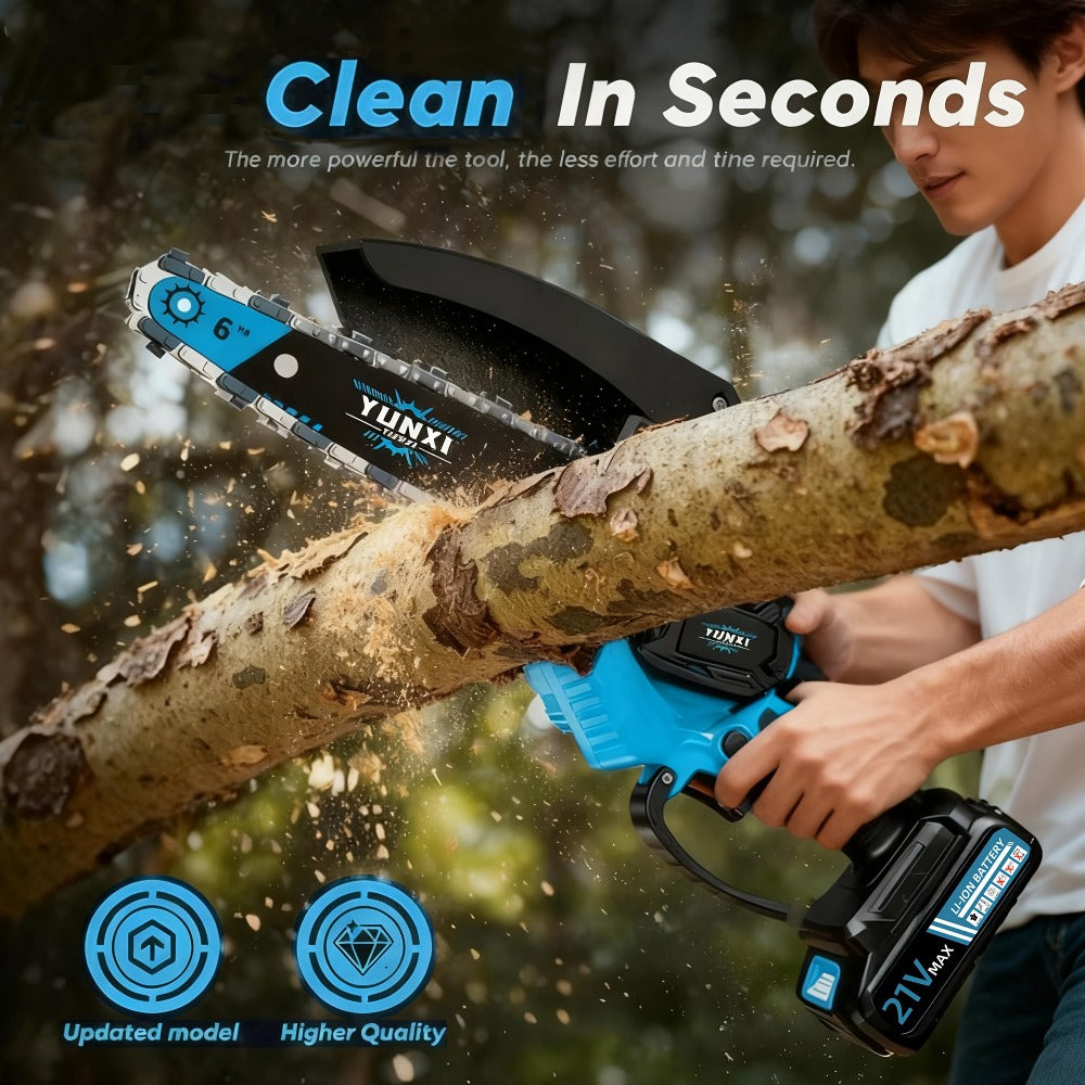 Motosierra | Mini Sierra de Iones de Litio, Ideal para Cortar Madera y Podar Jardines, El Regalo Perfecto para Padres, Entusiastas. Esta Sierra