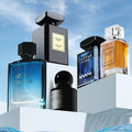 Juego de 5 botellas de perfume para hombre, almizcle clásico, pachulí, vainilla, café, fragancia de larga duración, agua de tocador para hombre, colonia para hombre, apto para múltiples ocasiones, empaquetado individualmente, regalo festivo, Día del Padre