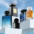Juego de 5 botellas de perfume para hombre, almizcle clásico, pachulí, vainilla, café, fragancia de larga duración, agua de tocador para hombre, colonia para hombre, apto para múltiples ocasiones, empaquetado individualmente, regalo festivo, Día del Padre