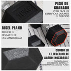 Mancuernas de hierro macizo, juego de mancuernas hexagonales de hierro fundido, con pesos de 2,5 kg, 5 kg, 7,5 kg, 10 kg, 12,5 kg, 15 kg, 20 kg y 25 kg, adecuados para entrenamientos en casa y en el gimnasio, ideales para el entrenamiento de brazos, yoga