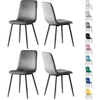 Sillas de comedor MCC Direct en conjunto de 4 piezas Hechas de terciopelo, patas de metal, sillas Lexi, sillas de diseño