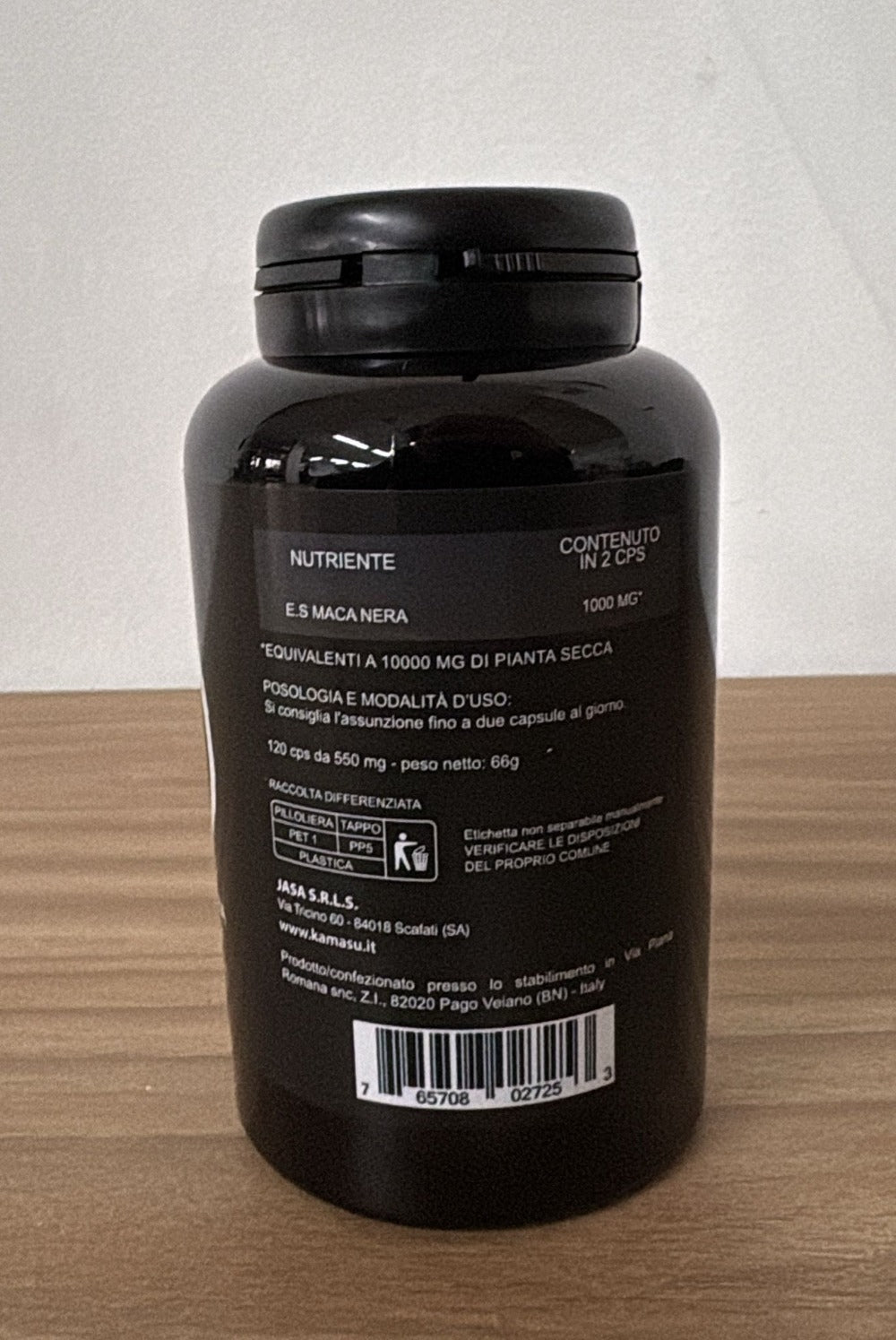 Extracto Seco de Maca Negra Peruana - Alta Titulación - Suplemento Natural para Hombres - Hecho en Italia